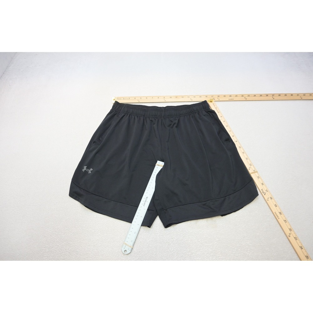 Under Armour Athletic Running Gym Shorts Mens XL Black Loose Fit Excellent